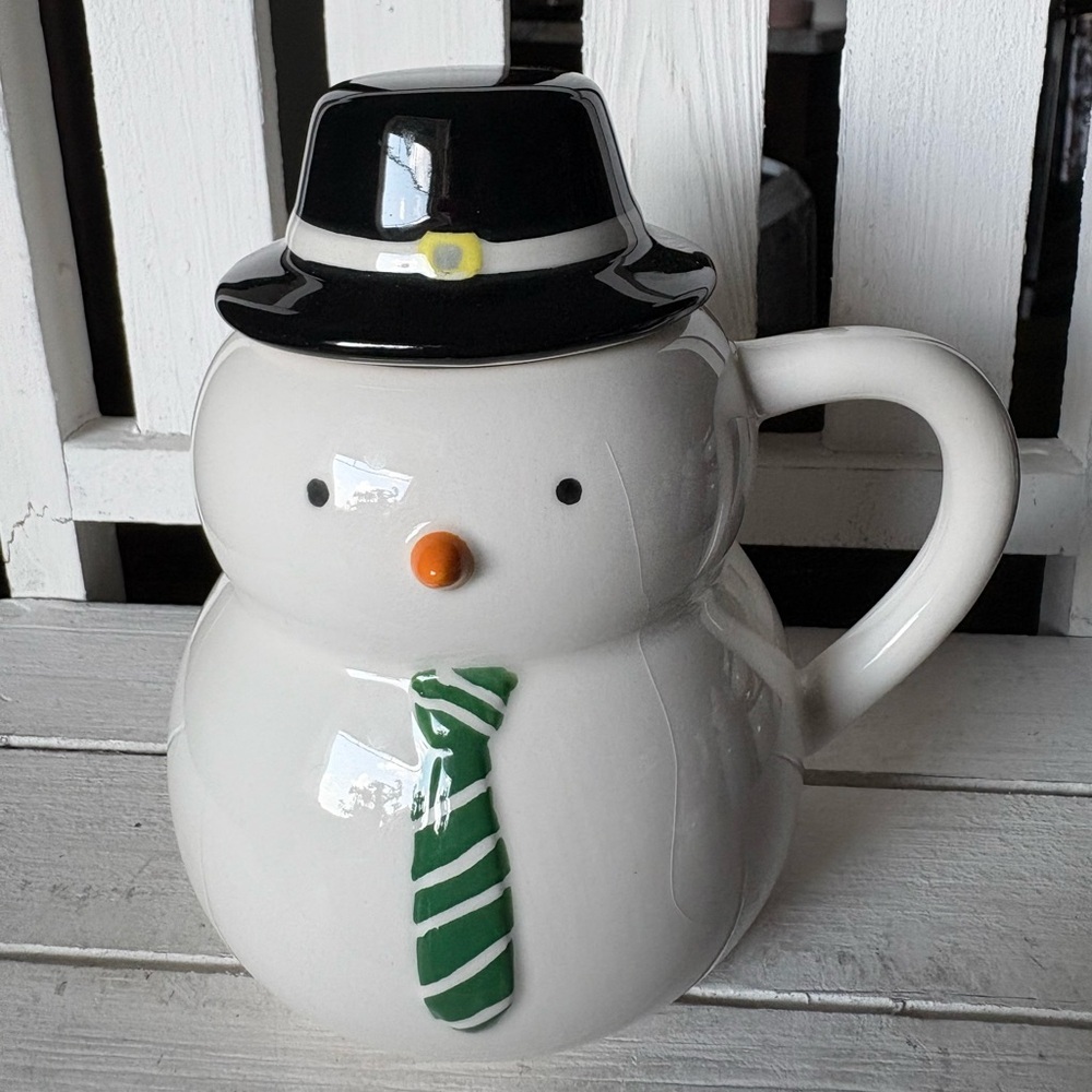 Magenta Designer Collection Snowman Mug with Lid